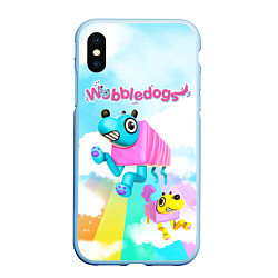 Чехол iPhone XS Max матовый Wobbledogs, цвет: 3D-голубой