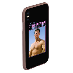 Чехол iPhone XS Max матовый Billy Herrington Photo, цвет: 3D-коричневый — фото 2