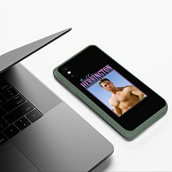 Чехол iPhone XS Max матовый Billy Herrington Photo, цвет: 3D-темно-зеленый — фото 2