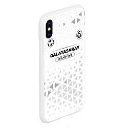 Чехол iPhone XS Max матовый Galatasaray Champions Униформа, цвет: 3D-белый — фото 2