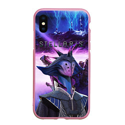 Чехол iPhone XS Max матовый STELLARIS СТЕЛЛАРИС, цвет: 3D-розовый