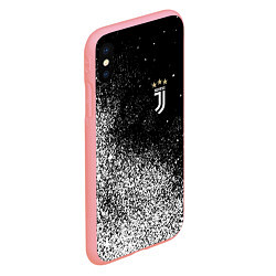 Чехол iPhone XS Max матовый Ювентус juventus Белые брызги, цвет: 3D-баблгам — фото 2