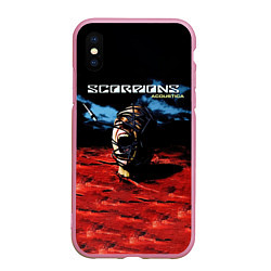 Чехол iPhone XS Max матовый Acoustica - Scorpions, цвет: 3D-розовый