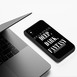 Чехол iPhone XS Max матовый Глубокие темные фантазии Иероглифы, цвет: 3D-черный — фото 2