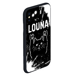 Чехол iPhone XS Max матовый Группа Louna и Рок Кот, цвет: 3D-черный — фото 2