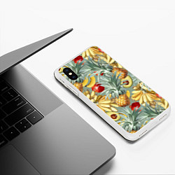 Чехол iPhone XS Max матовый Экзотические Фрукты Лета, цвет: 3D-белый — фото 2