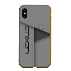Чехол iPhone XS Max матовый Lexus - серая абстракция, цвет: 3D-коричневый