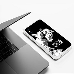 Чехол iPhone XS Max матовый Cougar Born be wild!, цвет: 3D-белый — фото 2