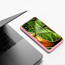 Чехол iPhone XS Max матовый Растительный абстрактный фрактальный паттерн Veget, цвет: 3D-баблгам — фото 2