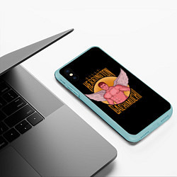 Чехол iPhone XS Max матовый Большой крылатый брат Билли Херрингтон, цвет: 3D-мятный — фото 2