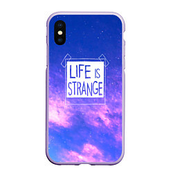 Чехол iPhone XS Max матовый Life is Strange Remastered - Фрактал, цвет: 3D-светло-сиреневый