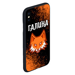 Чехол iPhone XS Max матовый Галина - ЛИСА - Арт, цвет: 3D-черный — фото 2