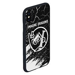 Чехол iPhone XS Max матовый Imagine Dragons - КОТ - Краски, цвет: 3D-черный — фото 2