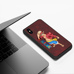 Чехол iPhone XS Max матовый Луффи- One Piece или Большой куш, цвет: 3D-черный — фото 2