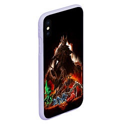 Чехол iPhone XS Max матовый BLOODBORNE Экспозиция боссов, цвет: 3D-светло-сиреневый — фото 2