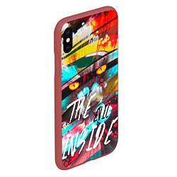 Чехол iPhone XS Max матовый The Evil Inside, цвет: 3D-красный — фото 2