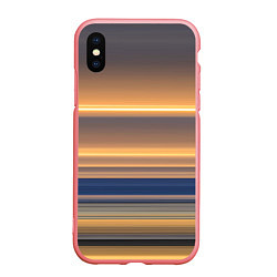 Чехол iPhone XS Max матовый Цветные линии colored lines, цвет: 3D-баблгам