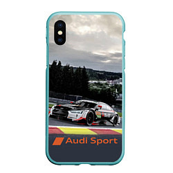 Чехол iPhone XS Max матовый Audi Sport Racing team Ауди Спорт Гоночная команда, цвет: 3D-мятный