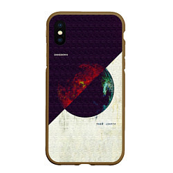 Чехол iPhone XS Max матовый Planet Zero - Shinedown, цвет: 3D-коричневый