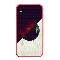 Чехол iPhone XS Max матовый Planet Zero - Shinedown, цвет: 3D-красный