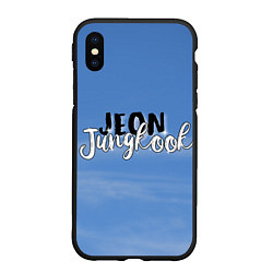 Чехол iPhone XS Max матовый JEON JUNGKOOK BTS, цвет: 3D-черный