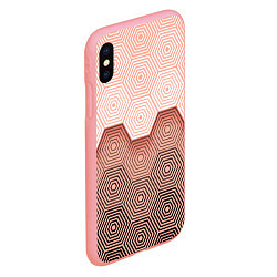 Чехол iPhone XS Max матовый Hexagon Minimal, цвет: 3D-баблгам — фото 2