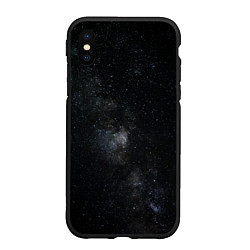 Чехол iPhone XS Max матовый Лонгслив Звезды и космос, цвет: 3D-черный