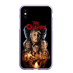 Чехол iPhone XS Max матовый The Quarry Все Персонажи, цвет: 3D-светло-сиреневый