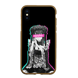 Чехол iPhone XS Max матовый My Dress-Up Darling Senpai, цвет: 3D-коричневый