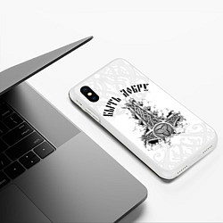 Чехол iPhone XS Max матовый Быть добру Молот Мьёльнир, цвет: 3D-белый — фото 2
