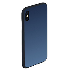 Чехол iPhone XS Max матовый Gradient Dark Blue, цвет: 3D-черный — фото 2