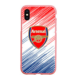 Чехол iPhone XS Max матовый Арсенал arsenal logo, цвет: 3D-баблгам