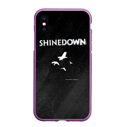Чехол iPhone XS Max матовый The Sound of Madness Shinedown, цвет: 3D-фиолетовый