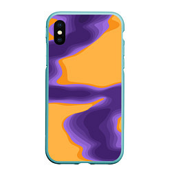 Чехол iPhone XS Max матовый Фиолетовая река, цвет: 3D-мятный