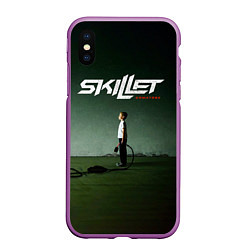 Чехол iPhone XS Max матовый Comatose - Skillet, цвет: 3D-фиолетовый