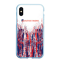 Чехол iPhone XS Max матовый АТЛЕТИКО МАДРИД ATLETICO MADRID краска, цвет: 3D-голубой