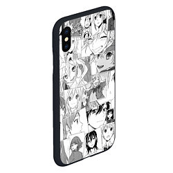 Чехол iPhone XS Max матовый Horimiya pattern, цвет: 3D-черный — фото 2