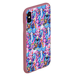 Чехол iPhone XS Max матовый POPPY PLAYTIME HAGGY WAGGY AND KISSY MISSY LOVE, цвет: 3D-малиновый — фото 2