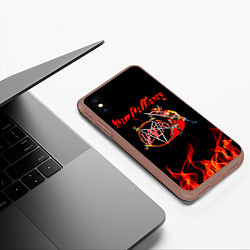 Чехол iPhone XS Max матовый Show No Mercy - Slayer, цвет: 3D-коричневый — фото 2