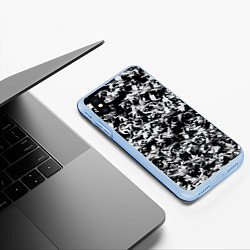 Чехол iPhone XS Max матовый GUSSI STYLE, цвет: 3D-голубой — фото 2