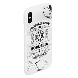 Чехол iPhone XS Max матовый Borussia Football Club Number 1 Legendary, цвет: 3D-белый — фото 2