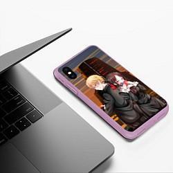 Чехол iPhone XS Max матовый Госпожа Кагуя Love is war Синомия Миюки Сироганэ, цвет: 3D-сиреневый — фото 2