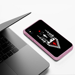 Чехол iPhone XS Max матовый Max vs Vecna, цвет: 3D-розовый — фото 2