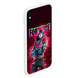 Чехол iPhone XS Max матовый Fortnite Bonehead Skin, цвет: 3D-белый — фото 2