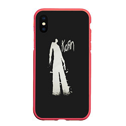 Чехол iPhone XS Max матовый Группа KoЯn Korn, цвет: 3D-красный