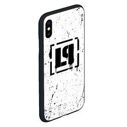 Чехол iPhone XS Max матовый Linkin Park брызги краски, цвет: 3D-черный — фото 2