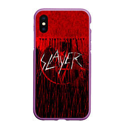 Чехол iPhone XS Max матовый The Vinyl Conflict - Slayer, цвет: 3D-фиолетовый