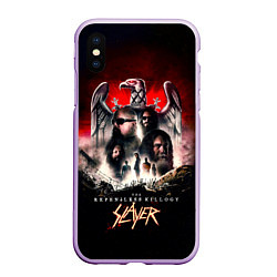 Чехол iPhone XS Max матовый Slayer: The Repentless Killogy, цвет: 3D-сиреневый