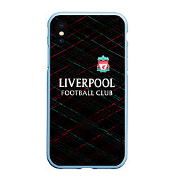 Чехол iPhone XS Max матовый Liverpool ливерпуль чёрточки