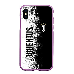 Чехол iPhone XS Max матовый Juventus ювентус 2019, цвет: 3D-фиолетовый